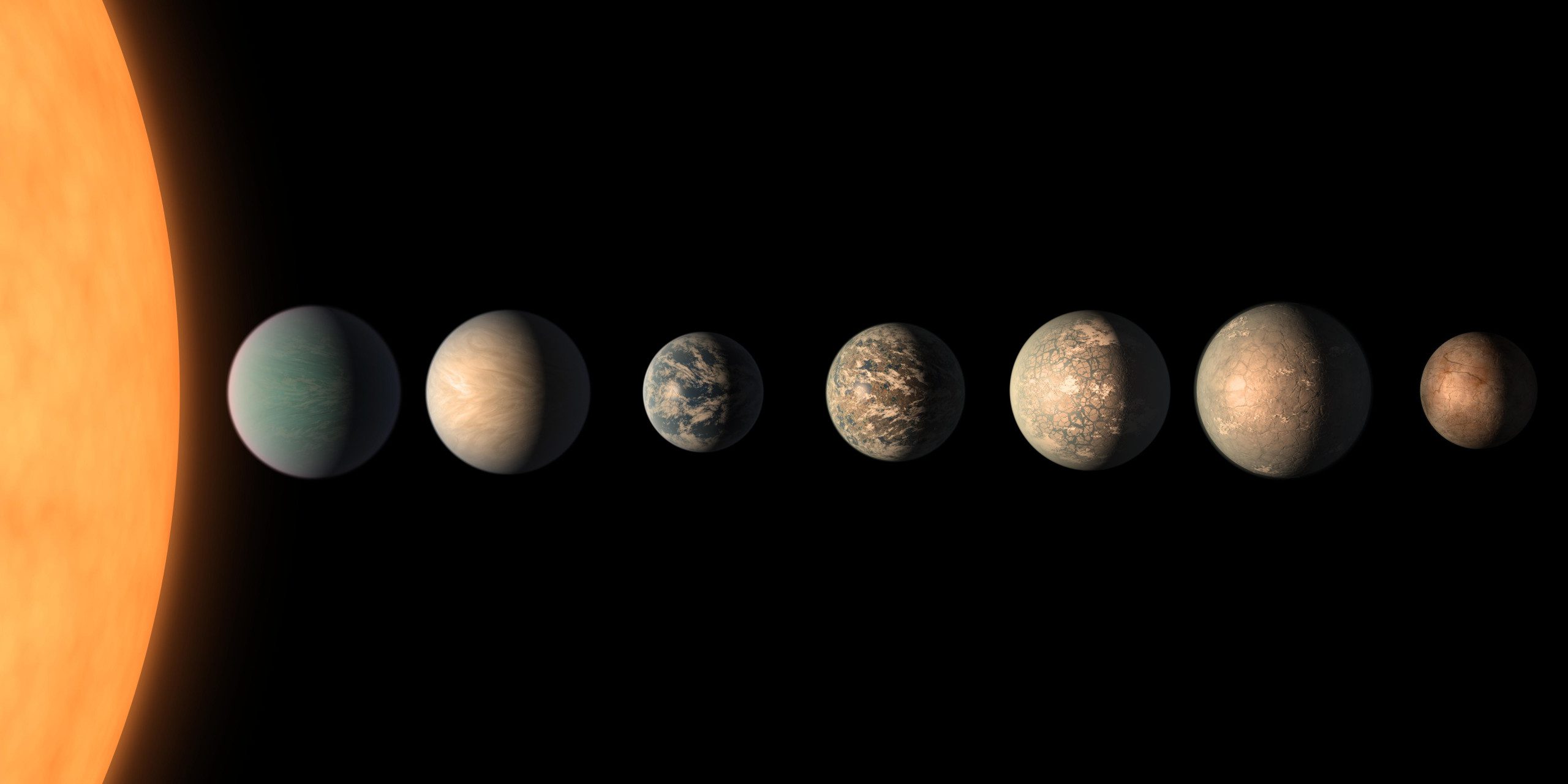 TRAPPIST Exoplanet System (Concept Art) 